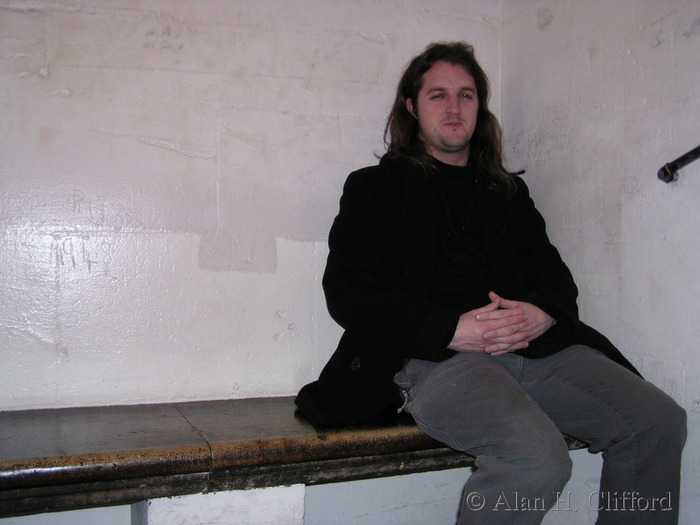 Ben resting during the climb up St. Paul&rsquo;s Cathedral, London